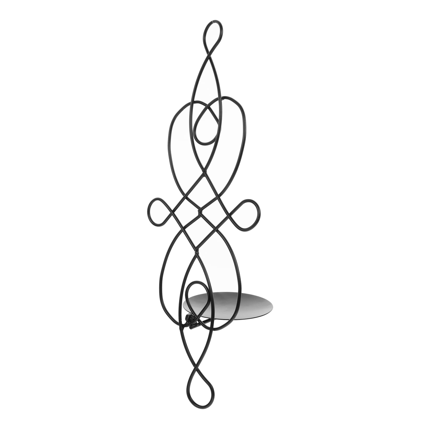 TOPPERFUN 1set Creative Iron Candle Holder Wall Mount Unique Chinese Ornament for Home Decoration for Living Room Dining Decor