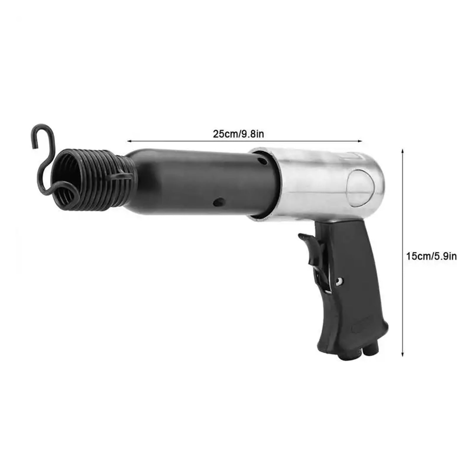 Bajo nivel de ruido Cincel de martillo Industrial de 1/4 "y 250mm, herramienta de pala de martillo neumático de alta resistencia con Kit de herramientas de brocas de cincel Para carpintería y hormigón