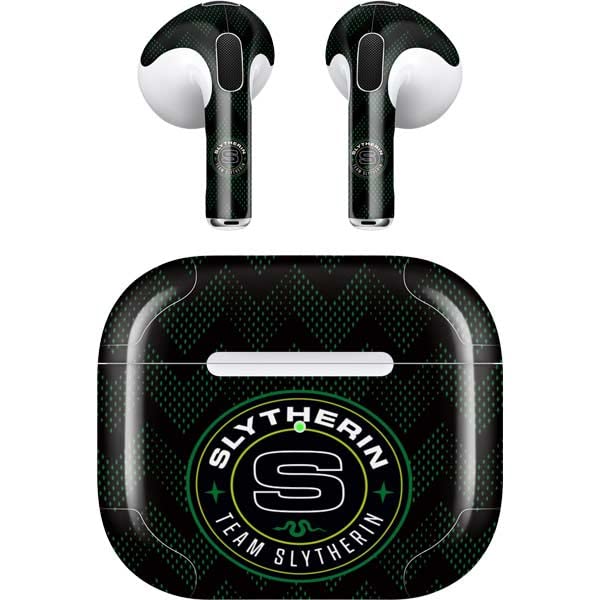 Skinit Decal Audio Skin Compatible with Apple AirPods (3rd Gen, 2021) - Officially Licensed Warner Bros Team Slytherin Design