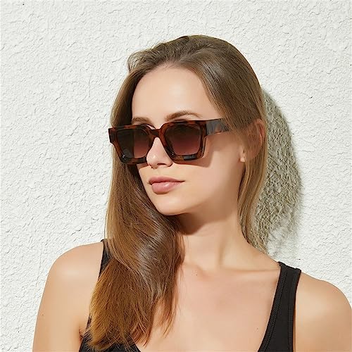 GIFIORE Thick Square Sunglasses for Men Women Chunky Frame Rectangle Sun Glasses Trendy3