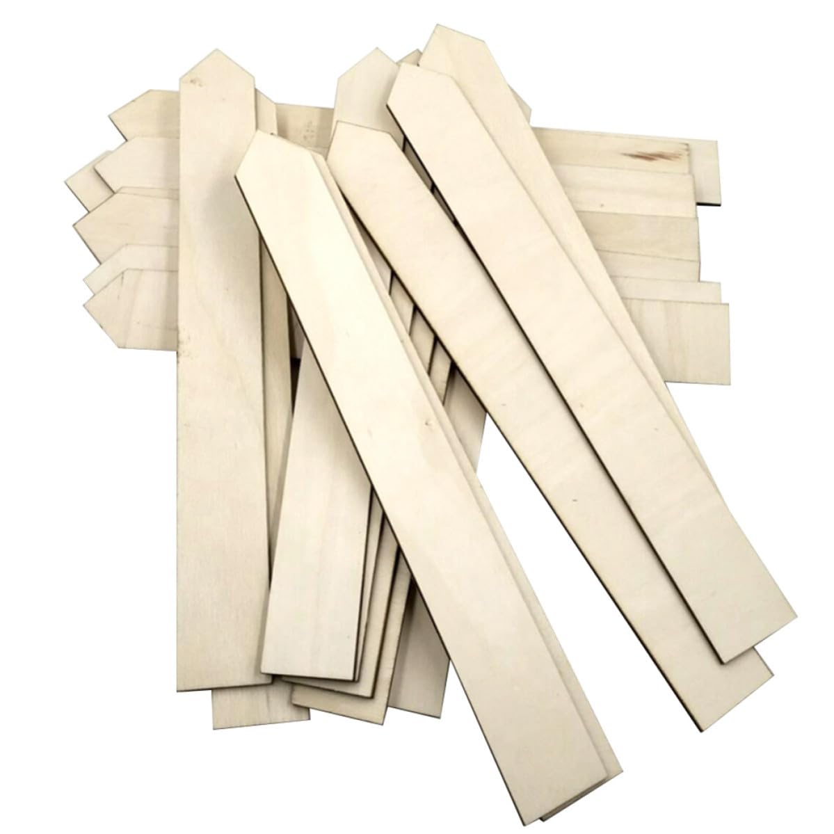 Lot de 100 Étiquettes de Jardin en Bois Rustique 24x3 Cm, Étiquettes de Piquet à Bande Longue pour Plantes, pour Maison et Contenants