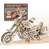 ROKR 3D Wooden Motorcycle Puzzle-1:8 Scale Wood Model Motorcycle Kits to Build for Adults