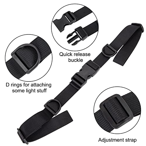 Chest Strap for Backpack, Adjustable Backpack Strap with Buckle, Universal Backpack Strap with Zip Pendant for Jogging and Hiking Outside, Black (Pack of 12) - Image 5