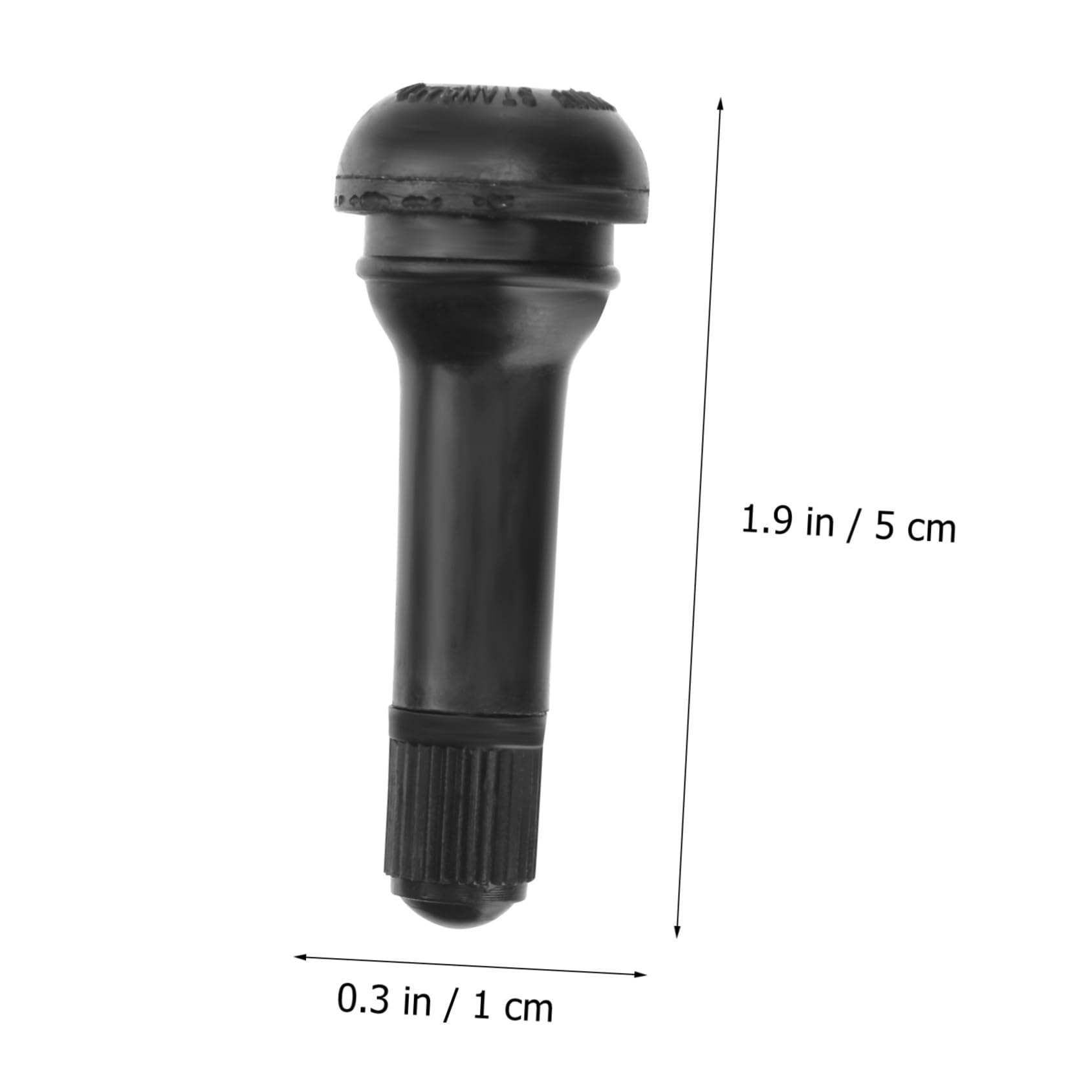 Tige de Pneu Tr414 100 Pièces en Caoutchouc Alliage de Zinc Noir