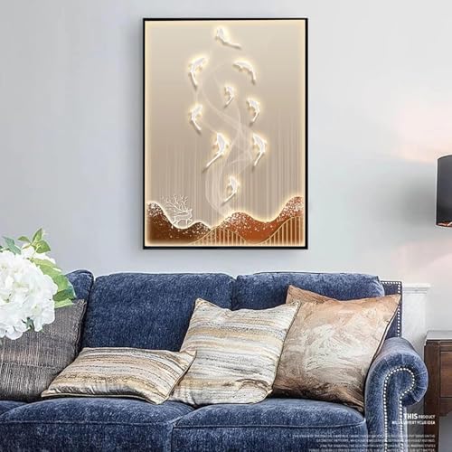 Boîtier de compteur moderne caché par une peinture décorative murale - 2