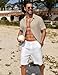 COOFANDY Mens Beach Button Up Shirt Fashion Casual Linen Resort Wear Shirts for Men Light Khaki