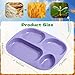 Blcculi 8 Pack Unbreakable Divided Plates,9 Inch Wheat Straw Divided Plate,4 Compartment Plates,Lightweight Reusable Portion Control Plate,Microwave & Dishwasher Safe,BPA Free