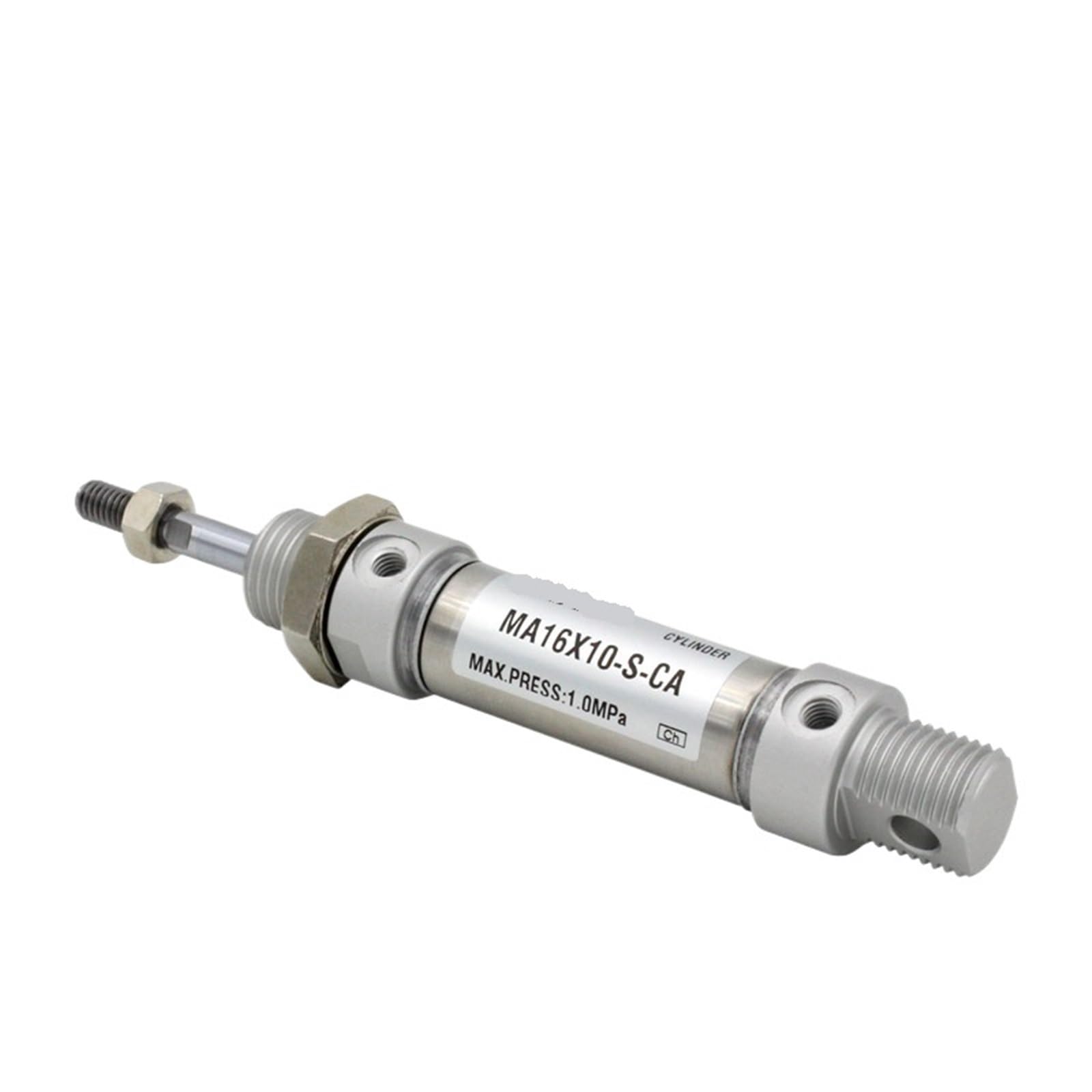 Cylindre pneumatique MA25 en inox avec course réglable double effet