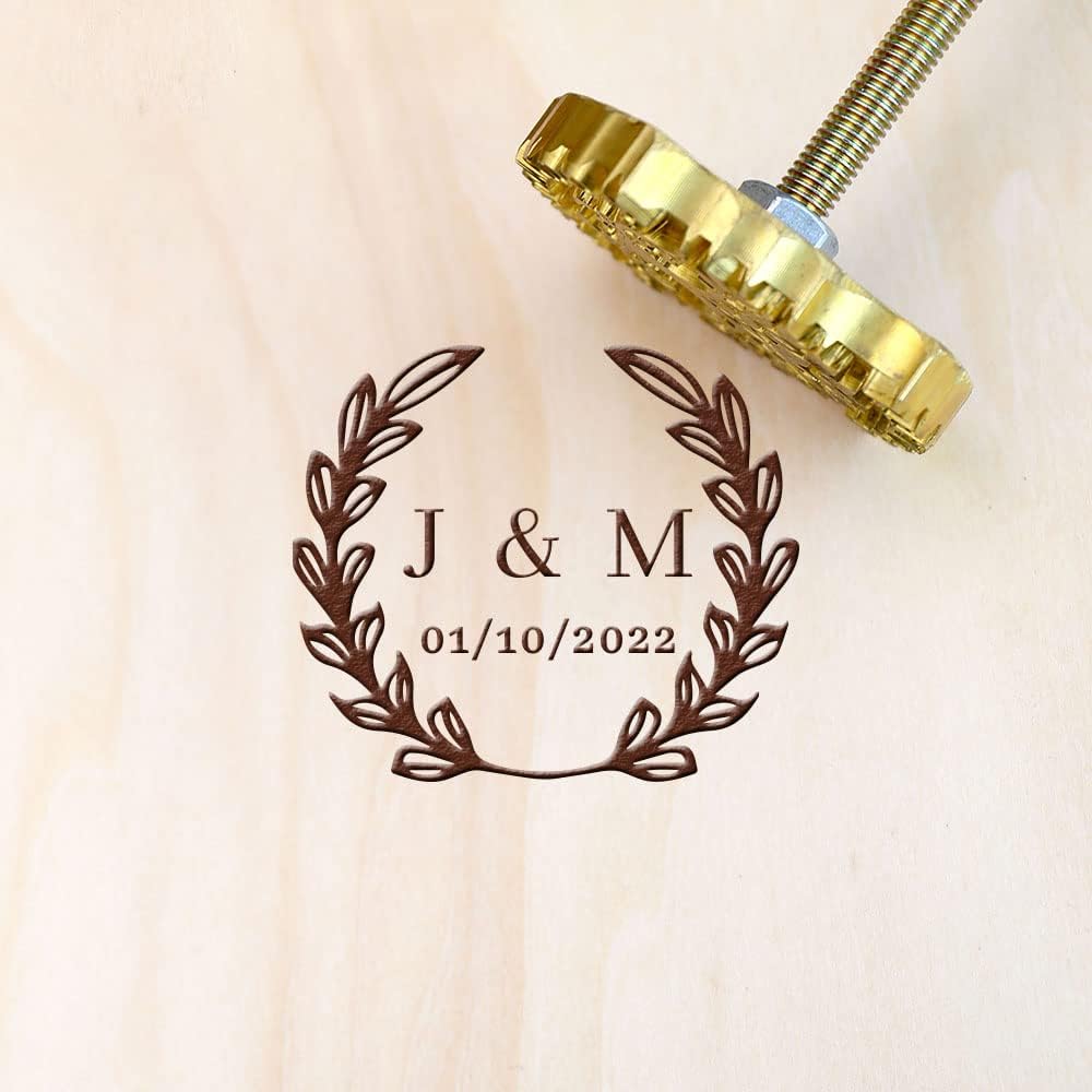 Custom Logo Branding Iron for Wood,Branding Iron Stamp for Woodworker,Leather Branding Stamp.Father Day Gift (1")