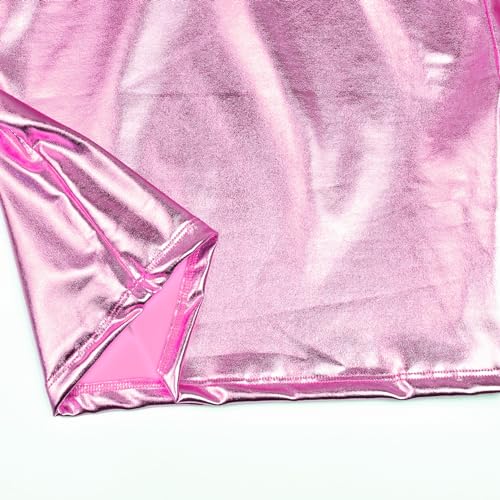 Matching Doll&Girls Sparkly Shirt Pink Shirt for Girls Shiny Long Sleeve Crop Top Dance Outfit Size 6 74