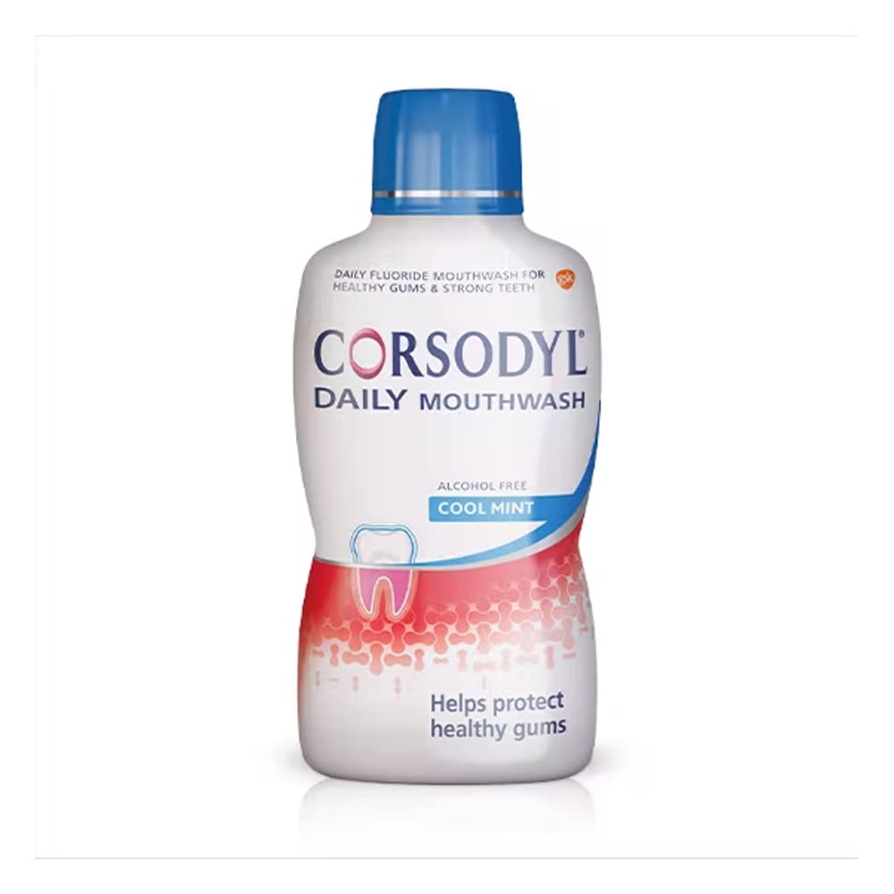Buy Corsodyl Daily Gum Care Mouthwash Alcohol Free Cool Mint, 500ml
