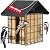 Suet Bird Feeder for Outside [Double Capacity] Suet Wild Bird Feeder with Hanging Metal Roof, Suet Feeders for Outside, for Use with Suet Cakes, Seed Cakes, Mealworm Cakes