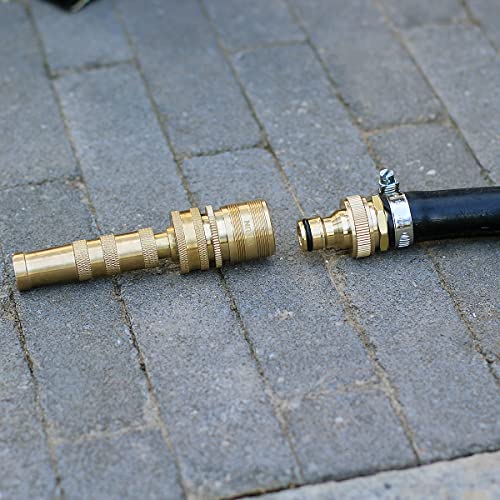 Yelun Garden Hose Quick Connect Solid Brass 3/4 Inch Ght External Thread Easy Connect Fittings No-Leak Water Hose Male Quick Connector And Female Product Adapters (1 Set) #TOP5