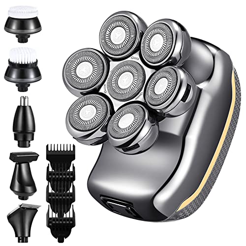 Rasoio Elettrico Barba Uomo Impermeabile, Glynee 6...