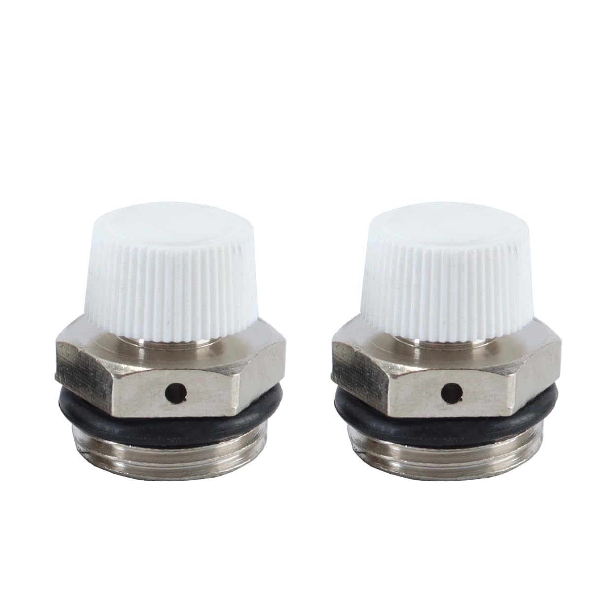 DUZEPA 2 PCS 1/2 Inch Automatic Bleed Valves,Air Release Valve,Radiator Accessories for Exhaust Openings and Radiators(1/2 Inch External Thread)