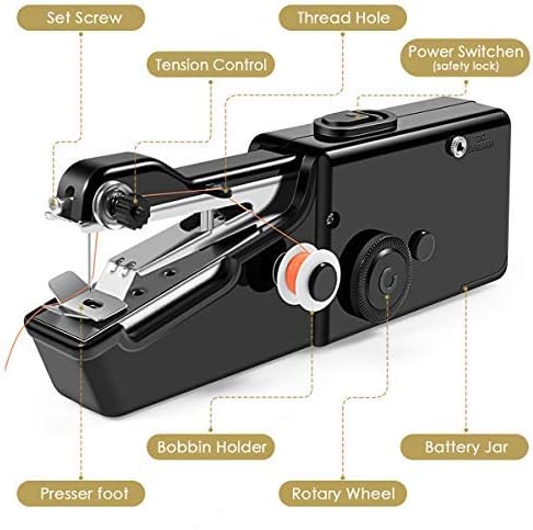 Handheld Sewing Machine, Cordless Handheld Electric Sewing Machine Quick Handy Stitch for Home or Travel use