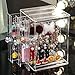 Sooyee Clear 3 Vertical Drawer Earring Display Stand Organizer(Holds 108 Pairs), Jewelry Hanger Storage Box