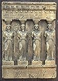 JV Moebel Quadriga Wandrelief Antik Stil Relief Wand Gemälde Antike Handarbeit Gott Bild