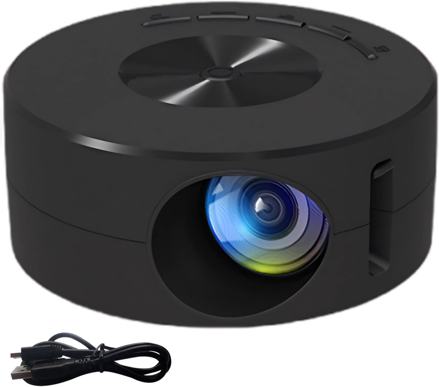 Lightweight Mini Projector, Led Display 14-100 In, Simple Smartphone Sync, Home Theater Option, Only 7 Oz / 200 G
