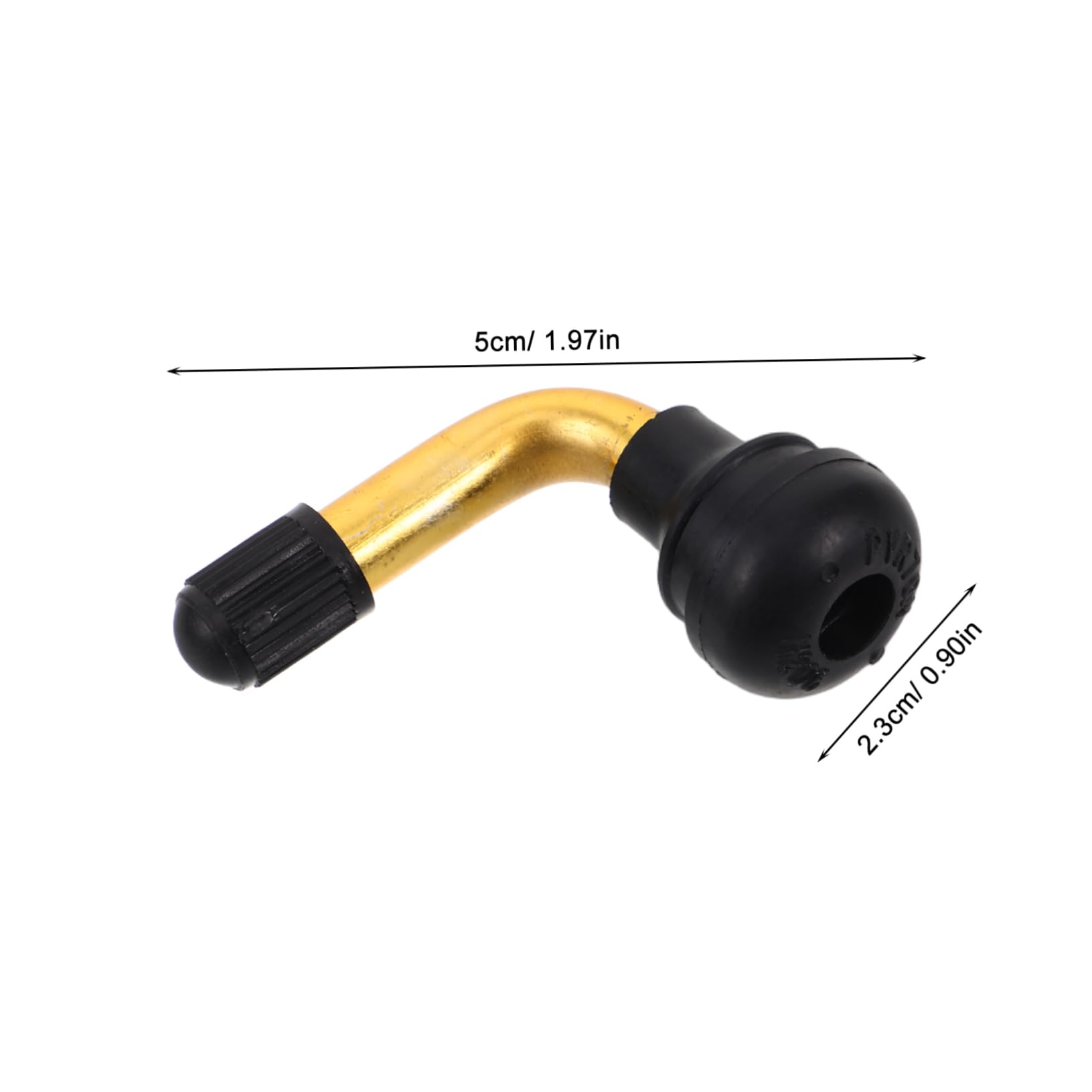 Cabilock 3 Series Vástagos De Válvula De Neumático Para Motocicletas Y Adaptadores De Extensión De Válvula Curvado 10 Piezas*3