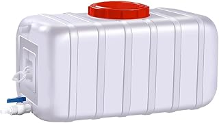 Bidon Agua con Grifo Tanque Agua Cubo de Agua Senderismo Camping Picnic Travel BBQ Bidon Recipiente de Almacenamiento de Agua Horizontal de Plástico Grueso (25/L)
