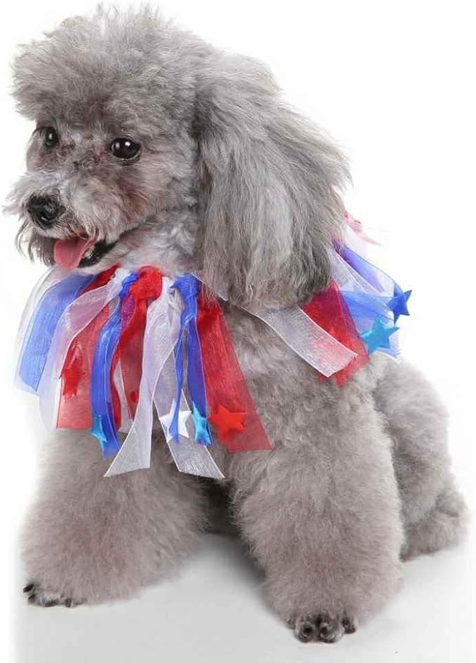 1pc Collar para Perro Bandera Americana 4 de Julio Accesorio Fiesta miniatura 4