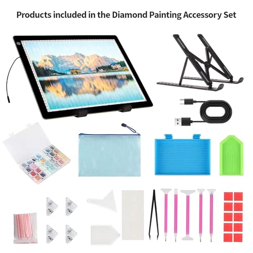 A4 Light Board for Diamond Painting - Tracing Light Box with Stand, Stepless Dimmable 3 Levels Brightness Light Pad, Ultra-Thin LED Light Pad for Weeding Vinyl, Drawing, Diamond Painting by TSOCOS - Image 6