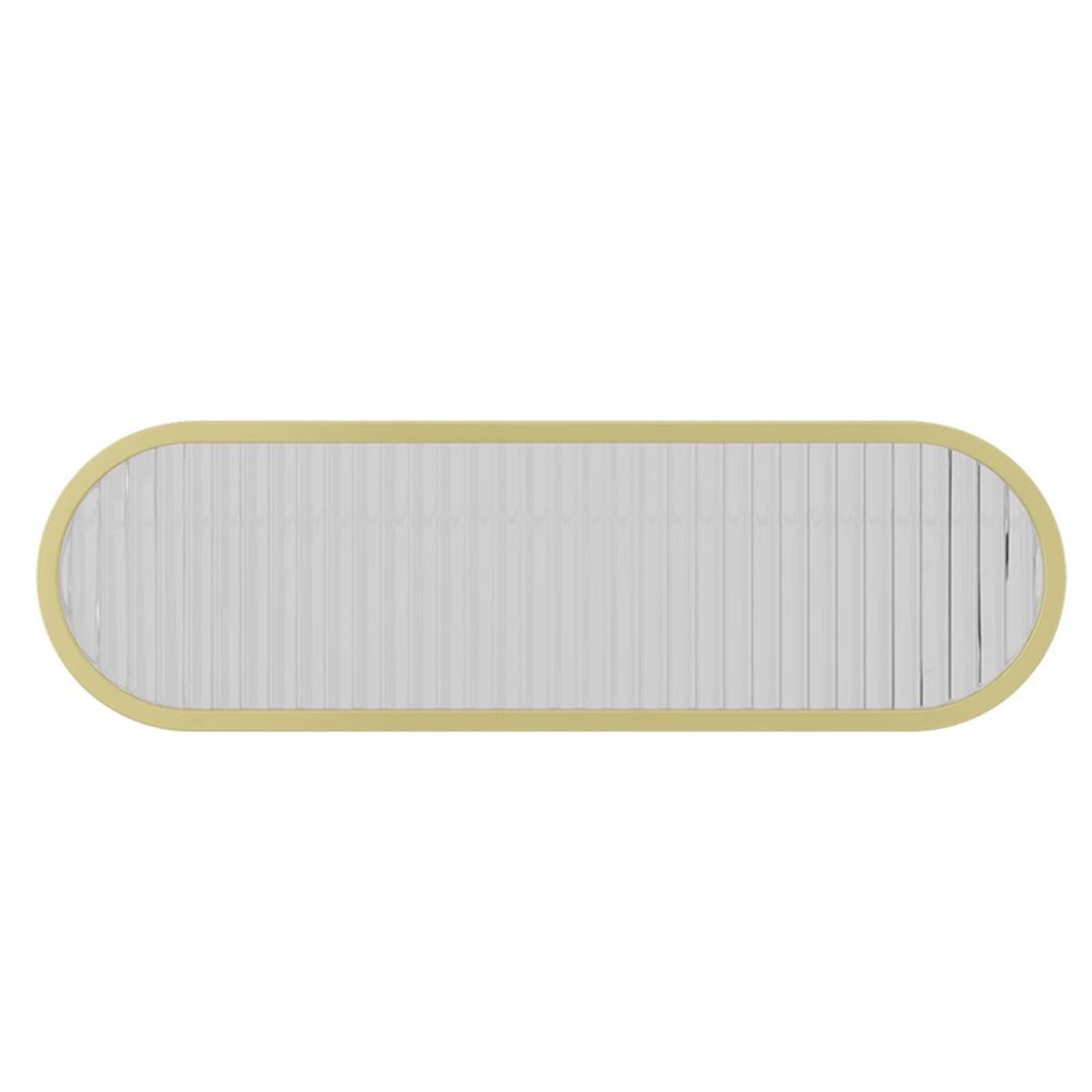 KLGFBDC Dividers For Dining Areas, Translucent Raised Striped Glass Restaurant Decorative Partitions, Hot Pot Aisle Countertop Desk Divider For Front Desk, Bar (Color : Gold-B, Size : 100X30CM)