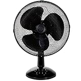 Zanussi 12" Inch, Lightweight, Portable Desk Fan, 3 Speed Settings, Wide-Angled Oscillation, Powerful Airflow, Quiet Operation, Perfect for Bedroom or Office, Black - ZNPDF1221B - Image 7