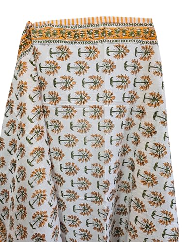Pareo de algodón natural para mujer con estampado de bloques multicolor ss099 3