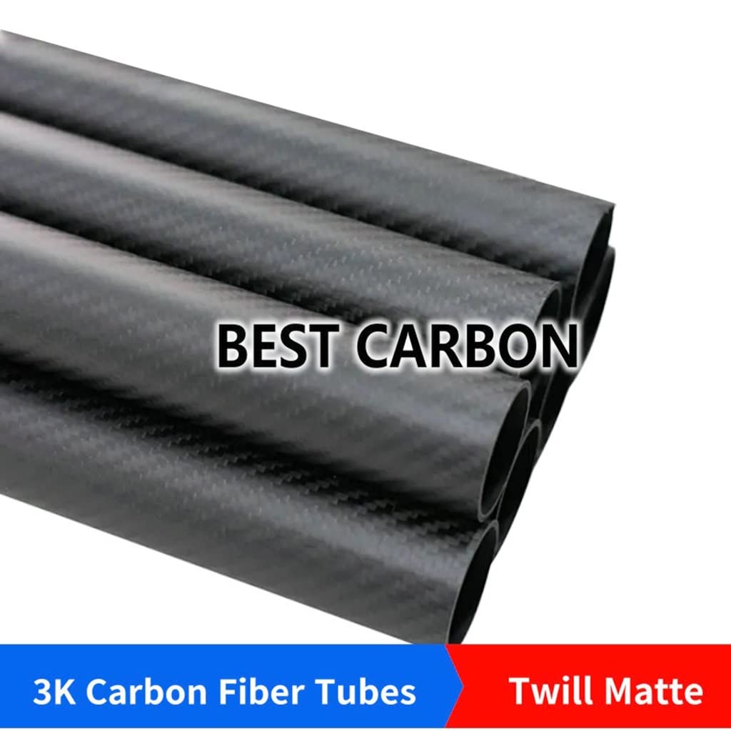 Rura z włókna węglowego 3K Twill Matte 500 mm, lekki drążony pręt do samolotu RC UAV DIY(19x17 x500mm x 2 pcs)