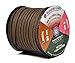 Mandala Crafts Olive Brown Faux Suede Cord for Jewelry Making - 5mm 50 Yards Flat Vegan Leather Strings Laces Strips for Bracelets, Necklaces, and Dream Catchers Supplies
