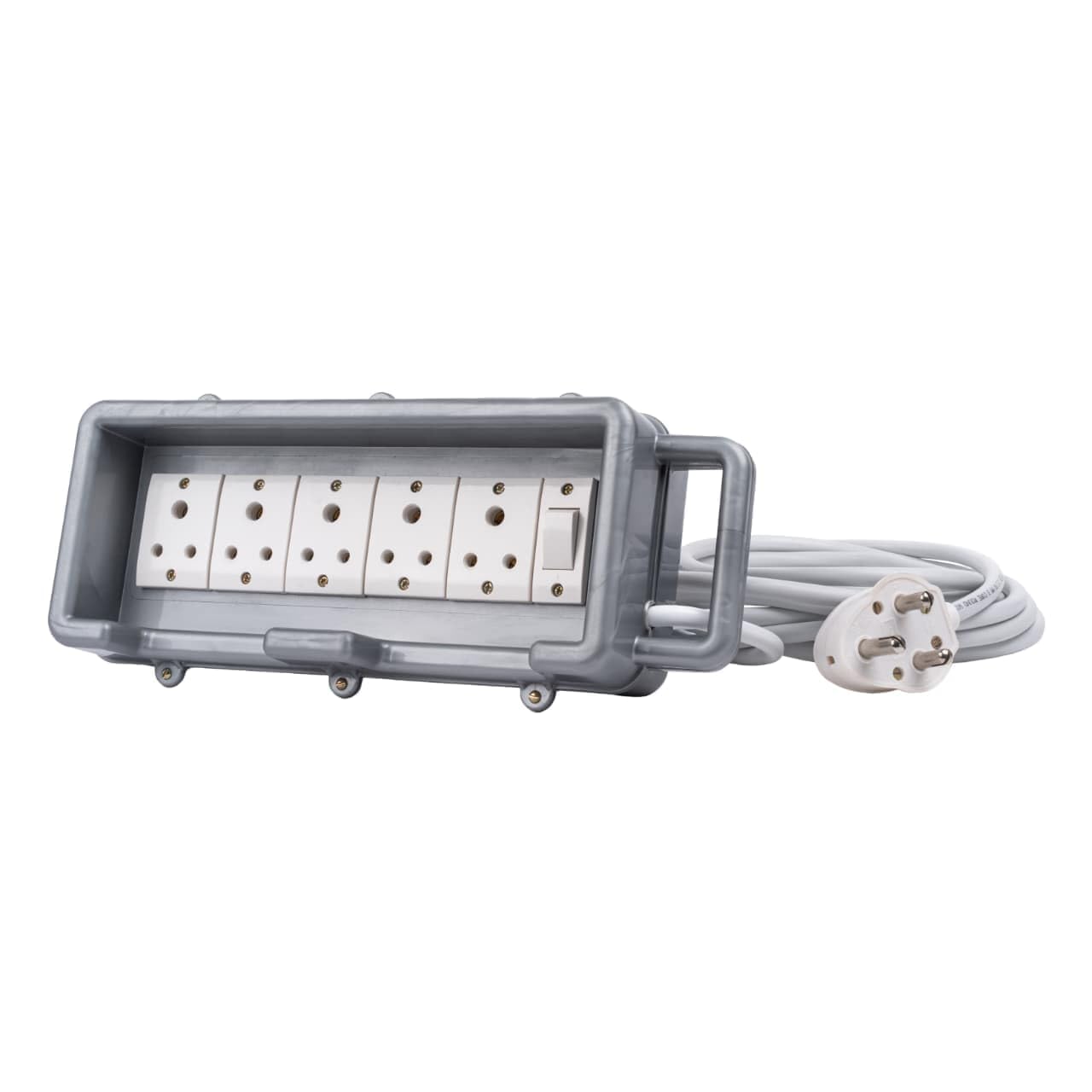 15A Heavy Duty Power Extension Board Box with 5 Meter 3-Core 2.5 Sq Mm Copper Cable | 5 Socket 5A & 1 Switch 5A | Multipurpose Electric Extension Cord for | 240V (5 Meter Cable)