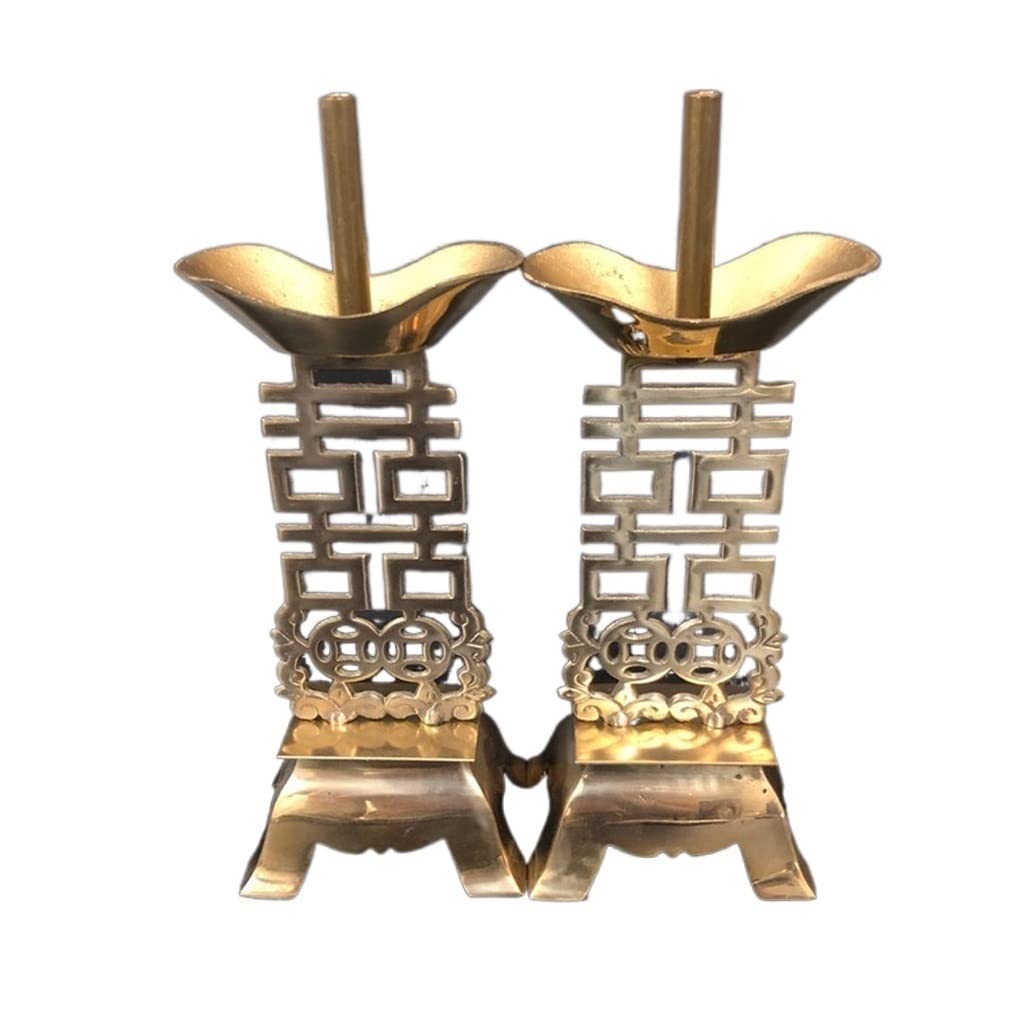 Bougeoirs pour chandeliers en cuivre pur avec double support d'ornement