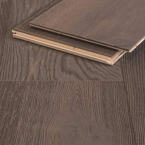 Preisvergleich Produktbild Parkett Landhausdiele Eiche Bonanza 3D-gebürstet tiefgeräuchert weiß geölt 2200x260x15mm Rustik