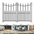 10 Panels No Dig Decorative Garden Fence, 32in(H)×22ft(L) Heavy-Duty Rustproof Metal Panels, Outdoor Dog Barrier for Yard & Patio, Landscape, Border| Portable Temporary Fencing