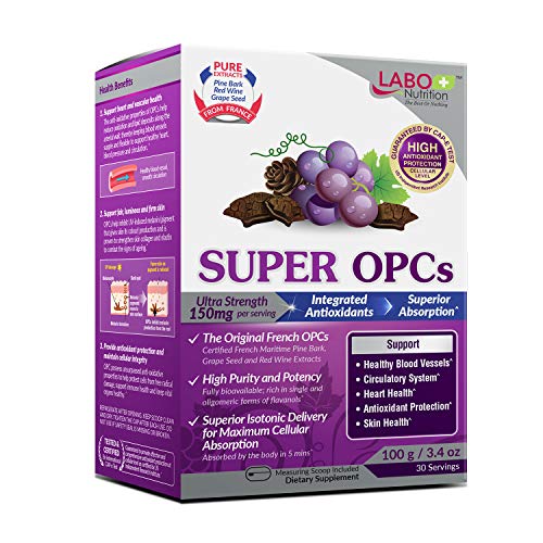 LABO Nutrition Super OPCS – Premium French Maritime Pine Bark Extract, 150mg per Serving – for Healthy Circulation, Radiant Skin, Immunity, Heart Health, Antioxidant Protection – Gluten Free