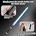 VXQ Light Sabers for Kids, 2-in-1 Mini Retractable Light Up Sword for Boys Girls, Red Blue Cosplay Costume Party Birthday Gift Toy