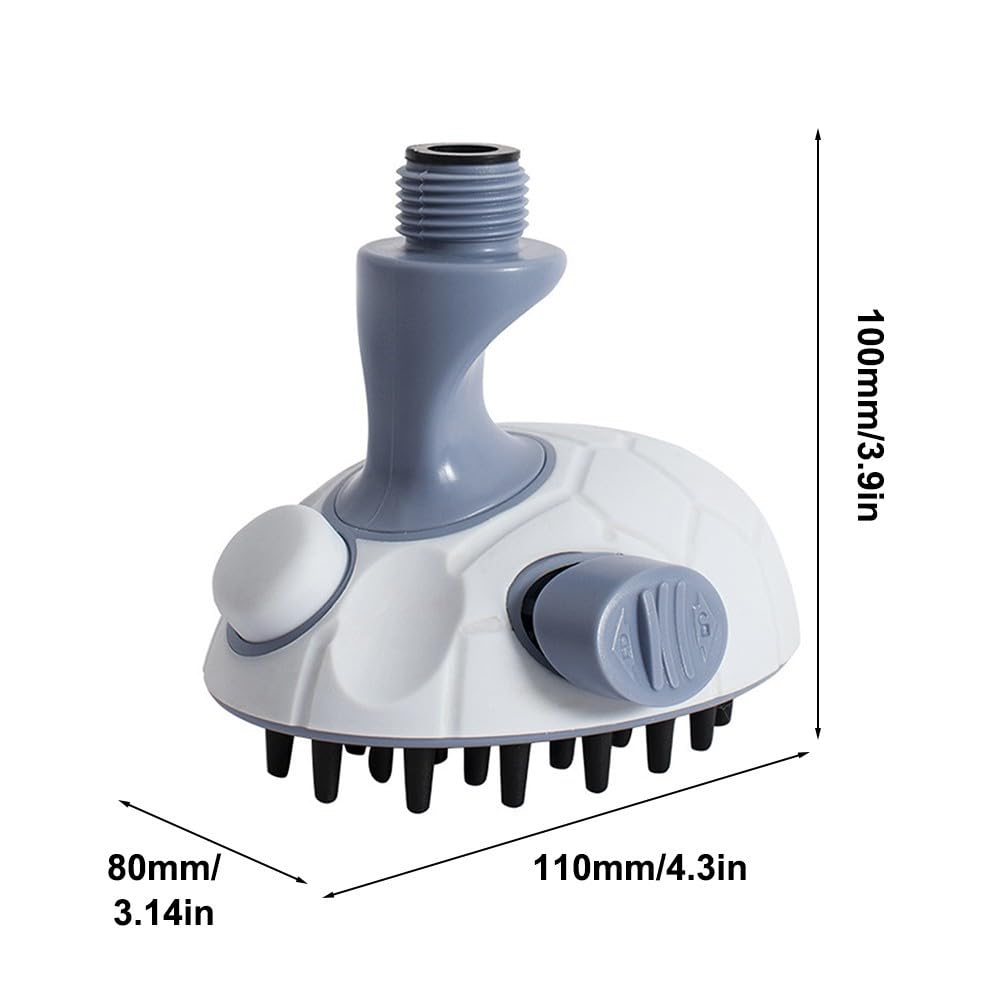 Haustier Duschkopf, Haustier Duschsprüher, Haustier-Badebürsten-Sprühset mit 4 Sprinkler-Adapter für drinnen und draußen, Baden, Pflegen, Massieren und Waschen(Schlauch ist Micht Enthalten)