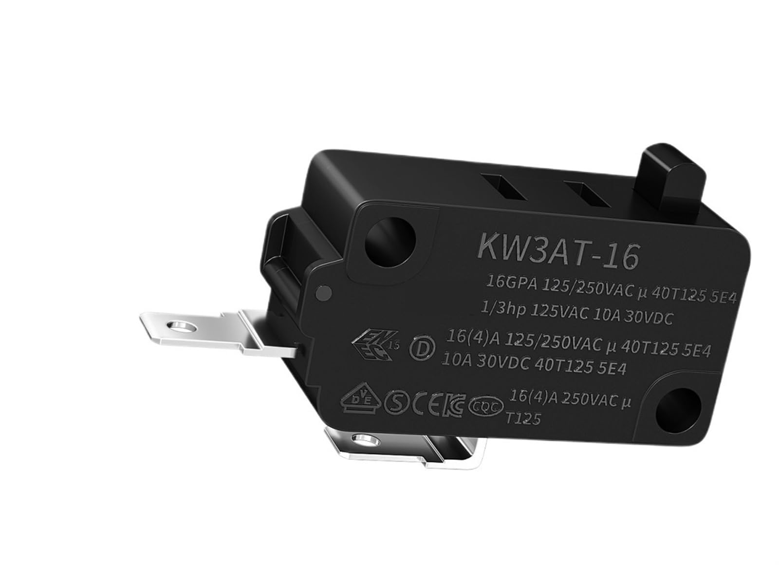 Micro-interrupteur de porte KW3AT NC 16A 250V pour réparation de micro-ondes, pack de 2 pièces