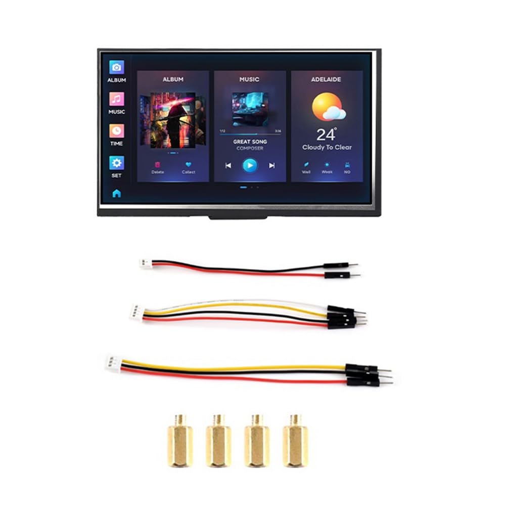 Rozwój płyty - 7-calowy wyświetlacz LCD, 800x480, częstotliwość 240 MHz, kompatybilna z WiFi i Bluetooth.