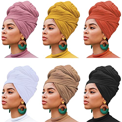 Turban en jersey extensible XTREND lot de 6 headbands colorés pour femme