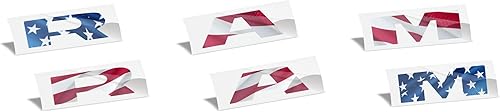 Miniatura 2 de Reflective Concepts Pegatinas de calcomanía superpuestas para emblema de puerta RAM 2019-2024 (color bandera estadounidense)