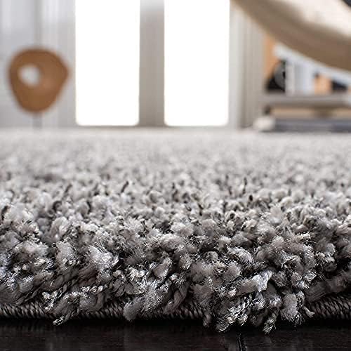 Image of A R Creations Anti Slip Fluffy Fur Plain Shaggy Carpet| Area Rug Made with Polyester and Microfiber for Home, Office, Kitchen, Living Room, Bedroom and Dining Hall Size (3X6 Feet Grey Light)