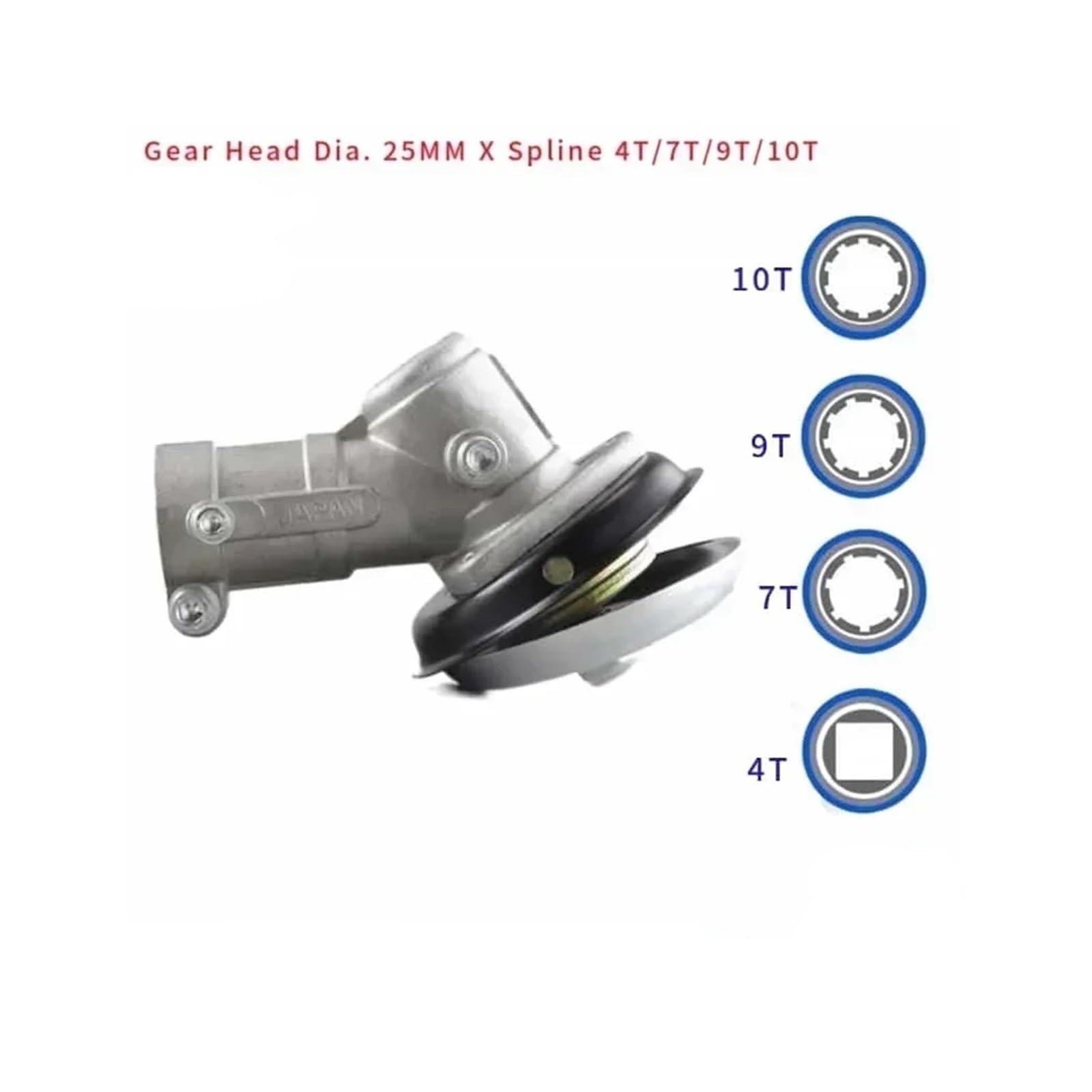 Testa di ricambio per decespugliatore per diametro 25-25,4 mm, compatibile con Spline 4T, 7T, 9T, 10T, ideale per attrezzi da giardino