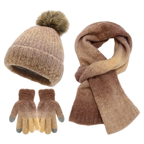 Echarpe thermique chapeau laine et gants tactiles, le coffret hivernal complet