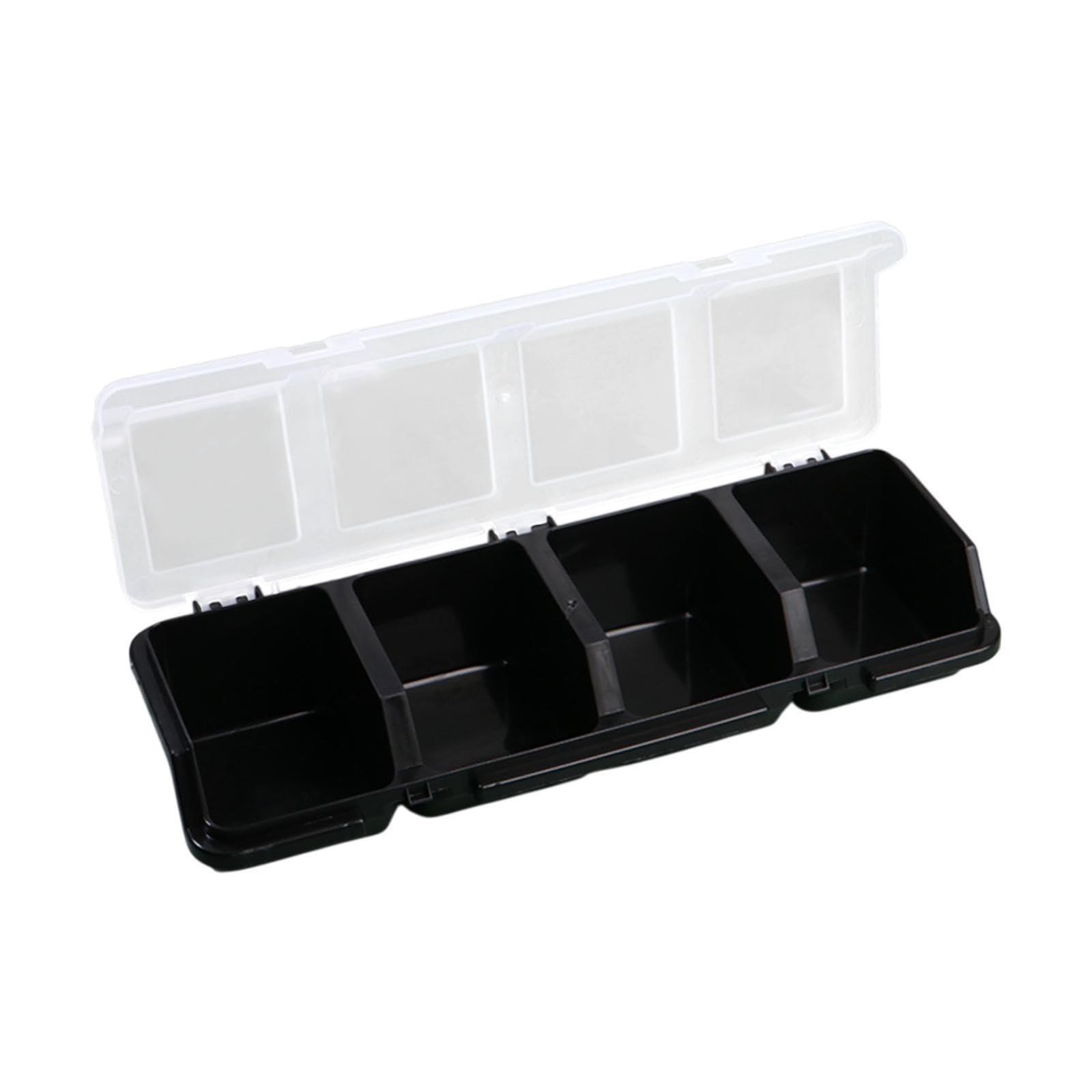 TWISAXC Potable Fishing Tackles Organizing Box Container Features Practical Screw Organizer Garage Tools And Household Items Hardware Storage Box Compartment, Black, 30.99x10.41x6.35cm