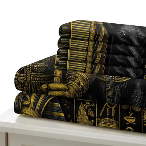Housse de couette Pharaon imprimé 3D en microfibre ultra douce 140x200 - 7