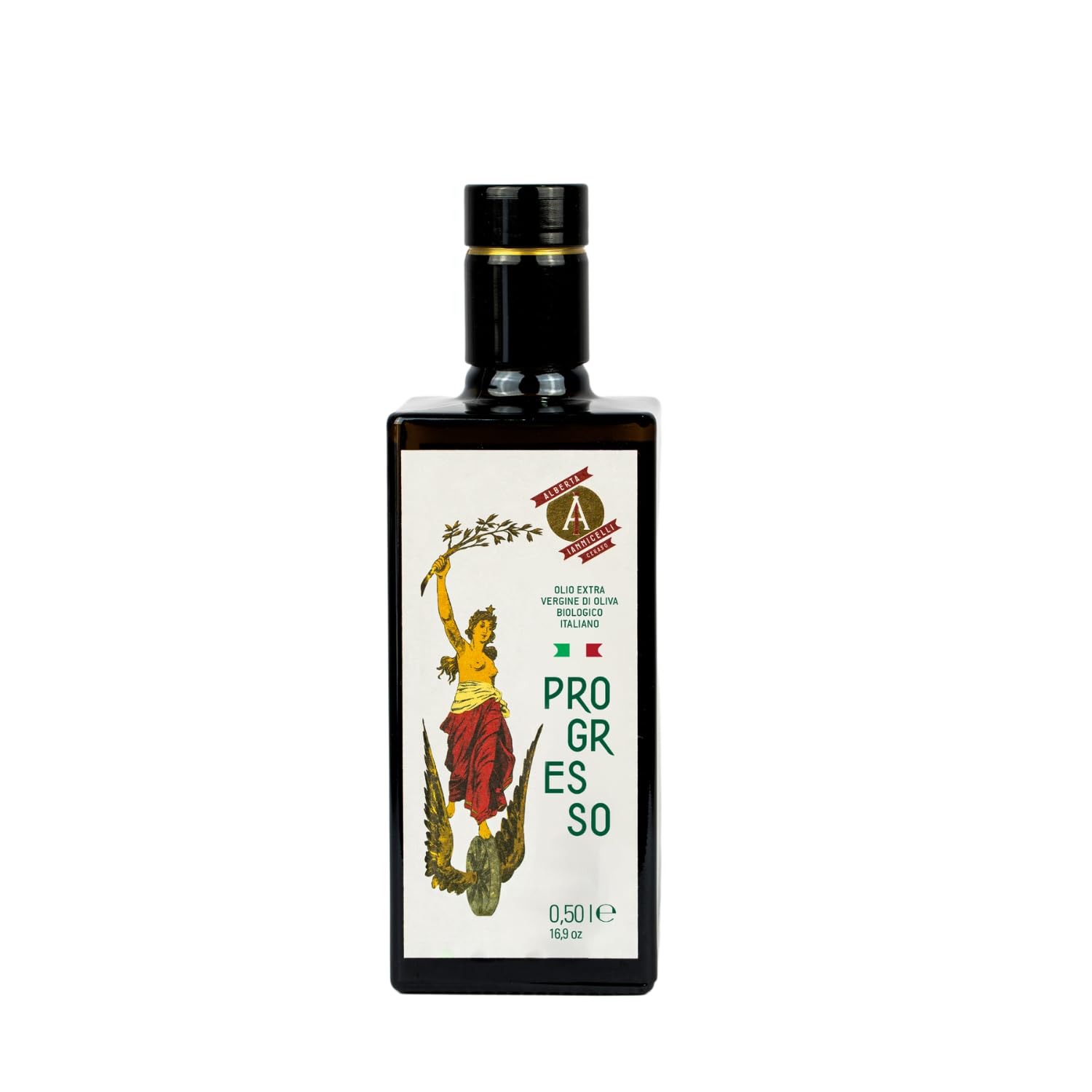 Alberta Iannicelli Olio Extra Vergine di Oliva Biologico Italiano – Estratto a Freddo Filtrato Fruttato Intenso - Sensazione di Piccante – Senza Pesticidi - 100% Made in Italy di Ceraso (500 ml)