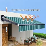 Patio Retractable Awning, Sun Shade Shelter Cover, Outdoor Patio Awnings, Deck Awning For Restaurant Cafe Courtyard Balcony(13.1x6.6FT)
